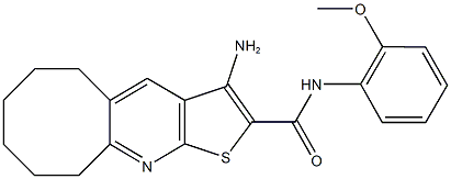 3-amino-N-(2-methoxyphenyl)-5,6,7,8,9,10-hexahydrocycloocta[b]thieno[3,2-e]pyridine-2-carboxamide Struktur