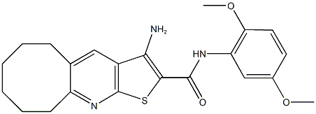 3-amino-N-(2,5-dimethoxyphenyl)-5,6,7,8,9,10-hexahydrocycloocta[b]thieno[3,2-e]pyridine-2-carboxamide Struktur