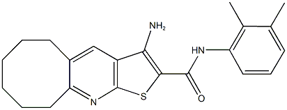 3-amino-N-(2,3-dimethylphenyl)-5,6,7,8,9,10-hexahydrocycloocta[b]thieno[3,2-e]pyridine-2-carboxamide Struktur