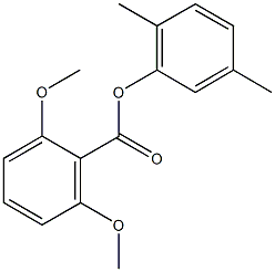 2,5-dimethylphenyl 2,6-dimethoxybenzoate Struktur