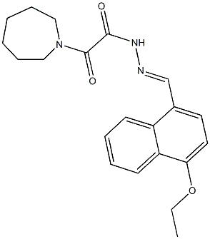 2-(1-azepanyl)-N'-[(4-ethoxy-1-naphthyl)methylene]-2-oxoacetohydrazide Struktur