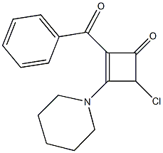 2-benzoyl-4-chloro-3-(1-piperidinyl)-2-cyclobuten-1-one Struktur