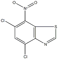 4,6-dichloro-7-nitro-1,3-benzothiazole Struktur