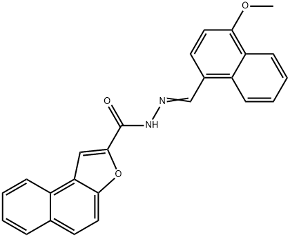 N'-[(4-methoxy-1-naphthyl)methylene]naphtho[2,1-b]furan-2-carbohydrazide Struktur