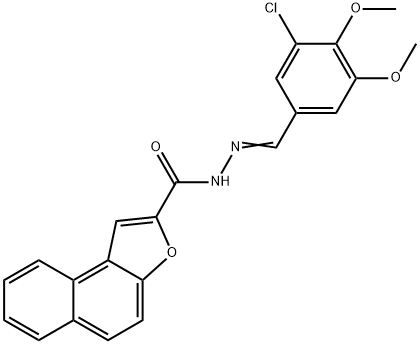 N'-(3-chloro-4,5-dimethoxybenzylidene)naphtho[2,1-b]furan-2-carbohydrazide Struktur