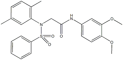 N-(3,4-dimethoxyphenyl)-2-[2,5-dimethyl(phenylsulfonyl)anilino]acetamide Struktur