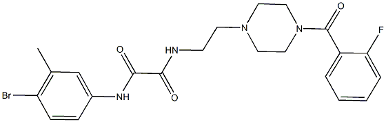 N~1~-(4-bromo-3-methylphenyl)-N~2~-{2-[4-(2-fluorobenzoyl)-1-piperazinyl]ethyl}ethanediamide Struktur