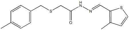 2-[(4-methylbenzyl)sulfanyl]-N'-[(3-methyl-2-thienyl)methylene]acetohydrazide Struktur