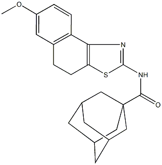 N-(7-methoxy-4,5-dihydronaphtho[1,2-d][1,3]thiazol-2-yl)-1-adamantanecarboxamide Struktur