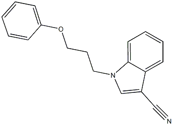 1-(3-phenoxypropyl)-1H-indole-3-carbonitrile Struktur