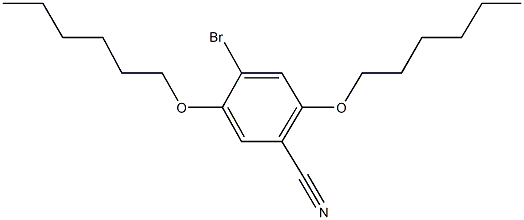 4-bromo-2,5-bis(hexyloxy)benzonitrile Struktur