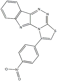 1-{4-nitrophenyl}[1,3]thiazolo[2',3':3,4][1,2,4]triazino[5,6-b]indole Struktur