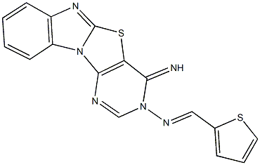 N-(4-iminopyrimido[4',5':4,5][1,3]thiazolo[3,2-a]benzimidazol-3(4H)-yl)-N-(2-thienylmethylene)amine Struktur