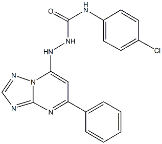 N-(4-chlorophenyl)-2-(5-phenyl[1,2,4]triazolo[1,5-a]pyrimidin-7-yl)hydrazinecarboxamide Struktur