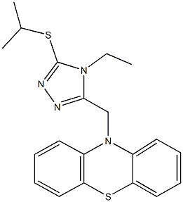 4-ethyl-5-(10H-phenothiazin-10-ylmethyl)-4H-1,2,4-triazol-3-yl isopropyl sulfide Struktur