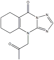 4-(2-oxopropyl)-5,6,7,8-tetrahydro[1,2,4]triazolo[5,1-b]quinazolin-9(4H)-one Struktur