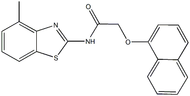 N-(4-methyl-1,3-benzothiazol-2-yl)-2-(1-naphthyloxy)acetamide Struktur