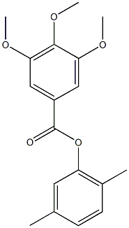 2,5-dimethylphenyl 3,4,5-trimethoxybenzoate Struktur