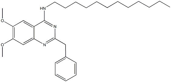 2-benzyl-N-dodecyl-6,7-dimethoxy-4-quinazolinamine Struktur