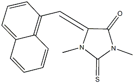 1,3-dimethyl-5-(1-naphthylmethylene)-2-thioxo-4-imidazolidinone Struktur