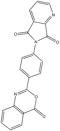 6-[4-(4-oxo-4H-3,1-benzoxazin-2-yl)phenyl]-5H-pyrrolo[3,4-b]pyridine-5,7(6H)-dione Struktur