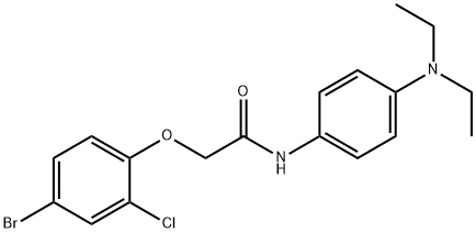 2-(4-bromo-2-chlorophenoxy)-N-[4-(diethylamino)phenyl]acetamide Struktur