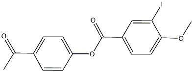 4-acetylphenyl 3-iodo-4-methoxybenzoate Struktur