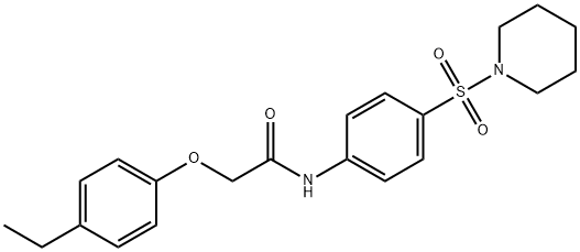 2-(4-ethylphenoxy)-N-[4-(1-piperidinylsulfonyl)phenyl]acetamide Struktur