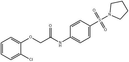 2-(2-chlorophenoxy)-N-[4-(1-pyrrolidinylsulfonyl)phenyl]acetamide Struktur