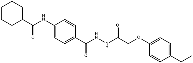 N-[4-({2-[(4-ethylphenoxy)acetyl]hydrazino}carbonyl)phenyl]cyclohexanecarboxamide Struktur