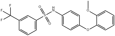 N-[4-(2-methoxyphenoxy)phenyl]-3-(trifluoromethyl)benzenesulfonamide Struktur