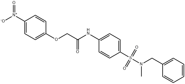 N-(4-{[benzyl(methyl)amino]sulfonyl}phenyl)-2-{4-nitrophenoxy}acetamide Struktur