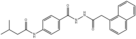 3-methyl-N-(4-{[2-(1-naphthylacetyl)hydrazino]carbonyl}phenyl)butanamide Struktur