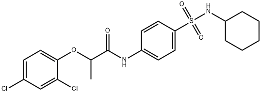 N-{4-[(cyclohexylamino)sulfonyl]phenyl}-2-(2,4-dichlorophenoxy)propanamide Struktur