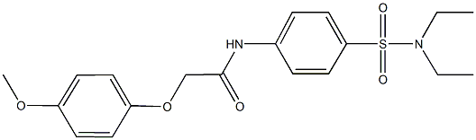 N-{4-[(diethylamino)sulfonyl]phenyl}-2-(4-methoxyphenoxy)acetamide Struktur