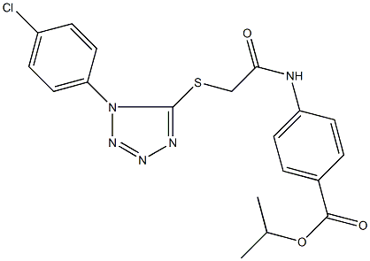 isopropyl 4-[({[1-(4-chlorophenyl)-1H-tetraazol-5-yl]sulfanyl}acetyl)amino]benzoate Struktur