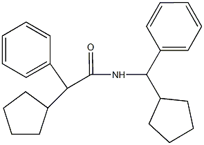 2-cyclopentyl-N-[cyclopentyl(phenyl)methyl]-2-phenylacetamide Struktur