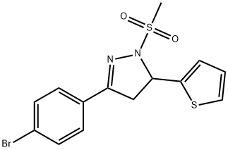 3-(4-bromophenyl)-1-(methylsulfonyl)-5-(2-thienyl)-4,5-dihydro-1H-pyrazole Struktur