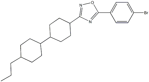 5-(4-bromophenyl)-3-(1'-propyl-4,4'-bicyclohexan-1-yl)-1,2,4-oxadiazole Struktur