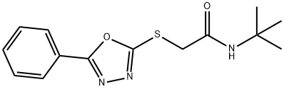 N-(tert-butyl)-2-[(5-phenyl-1,3,4-oxadiazol-2-yl)sulfanyl]acetamide Struktur