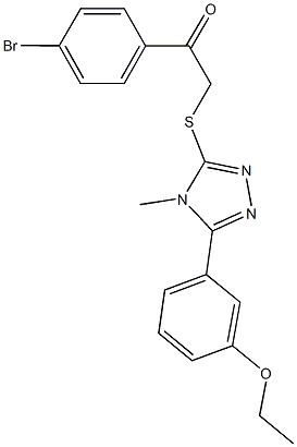 1-(4-bromophenyl)-2-{[5-(3-ethoxyphenyl)-4-methyl-4H-1,2,4-triazol-3-yl]sulfanyl}ethanone Struktur