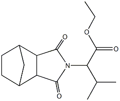 ethyl 2-(3,5-dioxo-4-azatricyclo[5.2.1.0~2,6~]dec-4-yl)-3-methylbutanoate Struktur