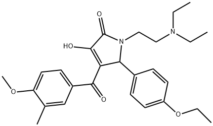 1-[2-(diethylamino)ethyl]-5-(4-ethoxyphenyl)-3-hydroxy-4-(4-methoxy-3-methylbenzoyl)-1,5-dihydro-2H-pyrrol-2-one Struktur