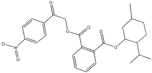 1-(2-{4-nitrophenyl}-2-oxoethyl) 2-(2-isopropyl-5-methylcyclohexyl) phthalate Struktur