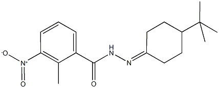 N'-(4-tert-butylcyclohexylidene)-3-nitro-2-methylbenzohydrazide Struktur