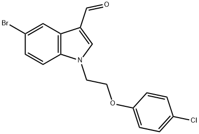 5-bromo-1-[2-(4-chlorophenoxy)ethyl]-1H-indole-3-carbaldehyde Struktur