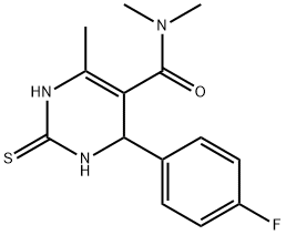 4-(4-fluorophenyl)-N,N,6-trimethyl-2-thioxo-1,2,3,4-tetrahydro-5-pyrimidinecarboxamide Struktur