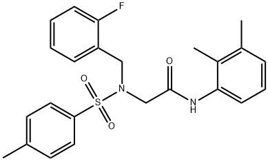 N-(2,3-dimethylphenyl)-2-{(2-fluorobenzyl)[(4-methylphenyl)sulfonyl]amino}acetamide Struktur