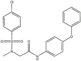 2-[[(4-chlorophenyl)sulfonyl](methyl)amino]-N-(4-phenoxyphenyl)acetamide Struktur