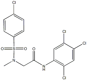 2-[[(4-chlorophenyl)sulfonyl](methyl)amino]-N-(2,4,5-trichlorophenyl)acetamide Struktur